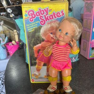 Mattel Baby Skates Doll in Pink and Yellow
